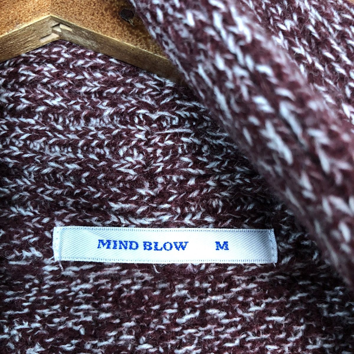 Homespun Knitwear Mind Blow Maroon cardigan japan Knitwear #H240 Size US M / EU 48-50 / 2 - 10 Thumbnail