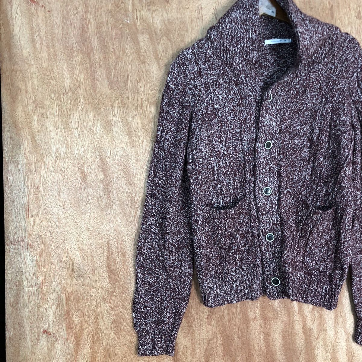 Homespun Knitwear Mind Blow Maroon cardigan japan Knitwear #H240 Size US M / EU 48-50 / 2 - 7 Thumbnail