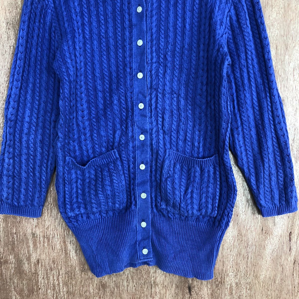 Homespun Knitwear Pousse Cafe Blue Knitwear cardigan japan #H224 Size US S / EU 44-46 / 1 - 8 Thumbnail