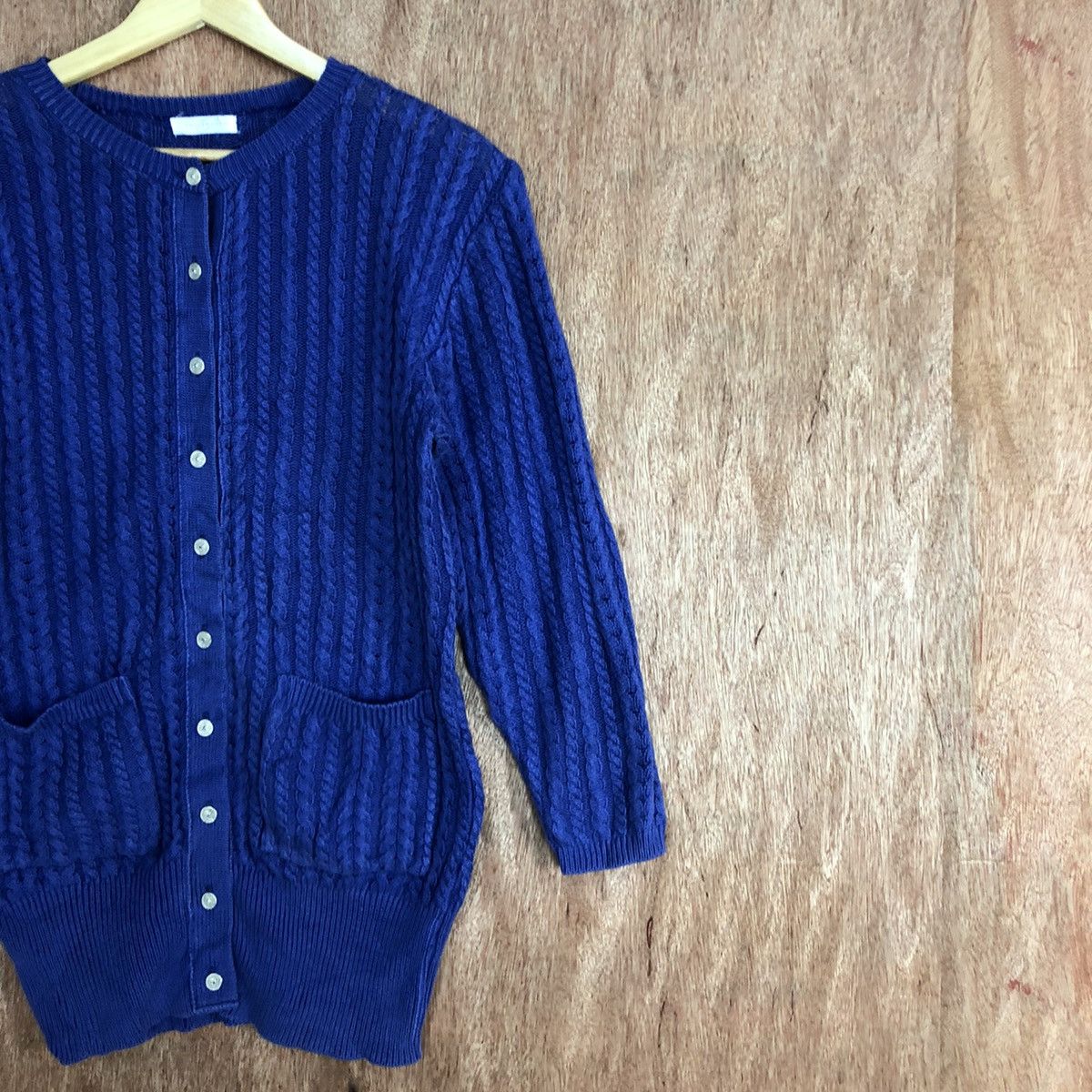 Homespun Knitwear Pousse Cafe Blue Knitwear cardigan japan #H224 Size US S / EU 44-46 / 1 - 5 Thumbnail