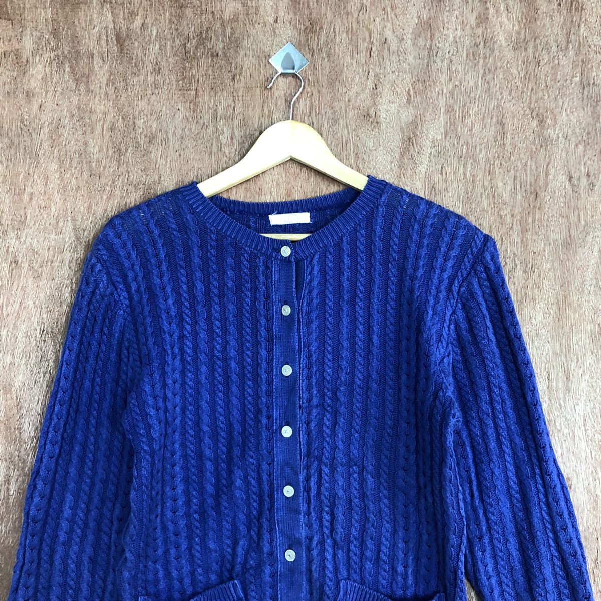 Homespun Knitwear Pousse Cafe Blue Knitwear cardigan japan #H224 Size US S / EU 44-46 / 1 - 9 Thumbnail