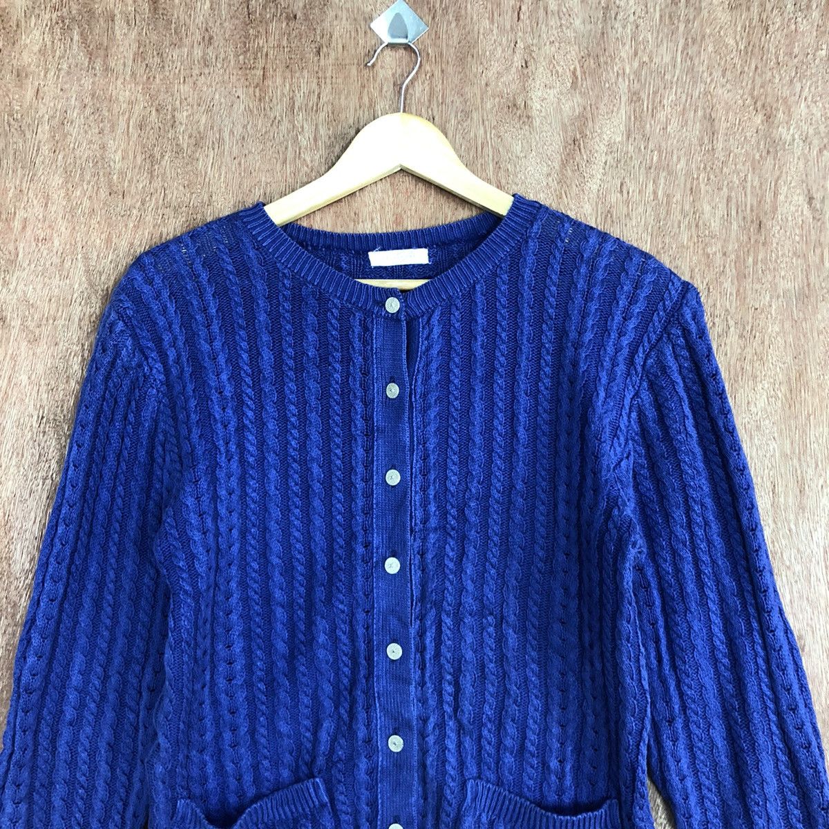 Homespun Knitwear Pousse Cafe Blue Knitwear cardigan japan #H224 Size US S / EU 44-46 / 1 - 2 Thumbnail
