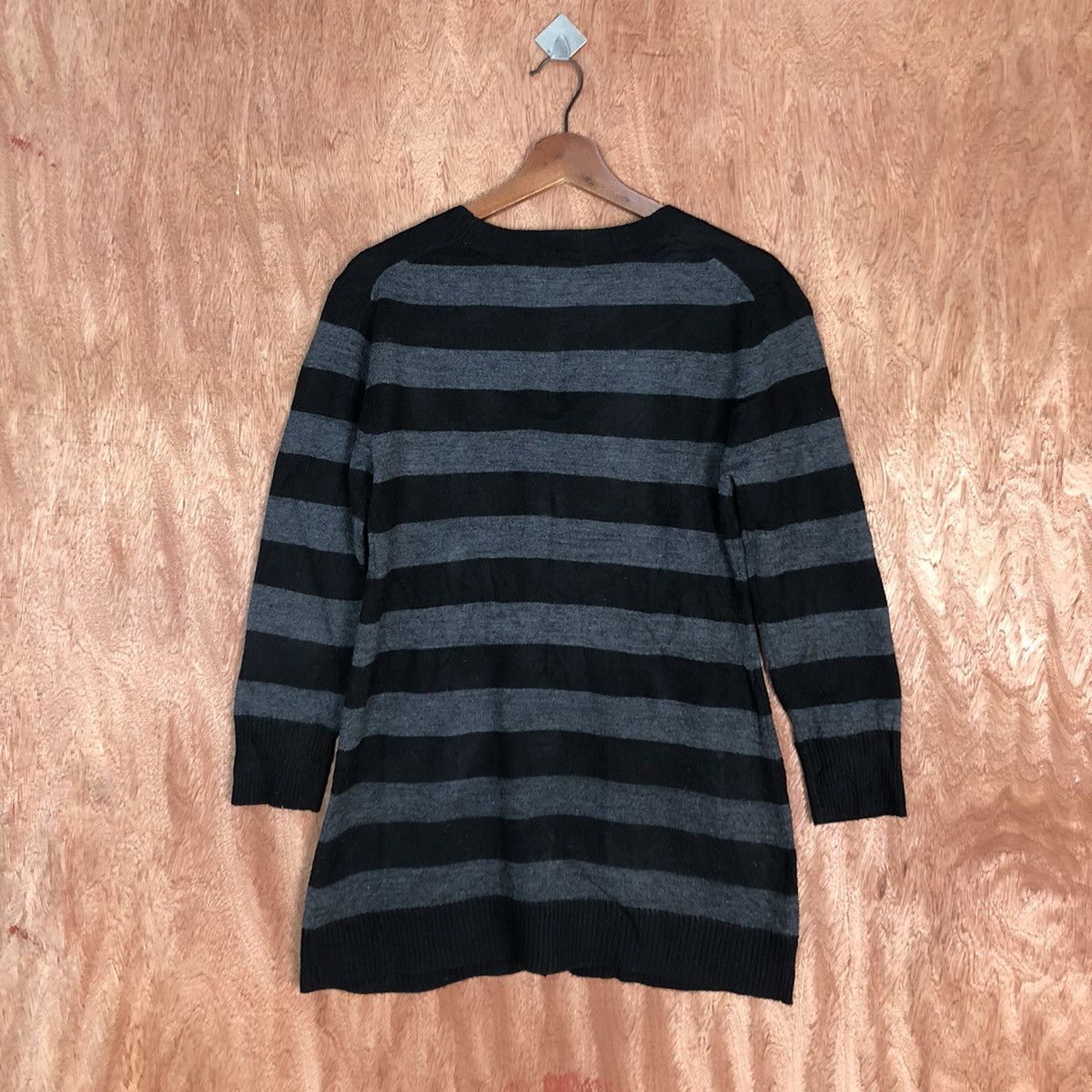 Vintage Skip Angel Black stripe knitwear japan Cardigan #H220 Size US M / EU 48-50 / 2 - 13 Thumbnail