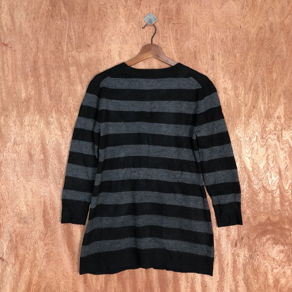 Vintage Skip Angel Black stripe knitwear japan Cardigan #H220 Size US M / EU 48-50 / 2 - 11 Thumbnail