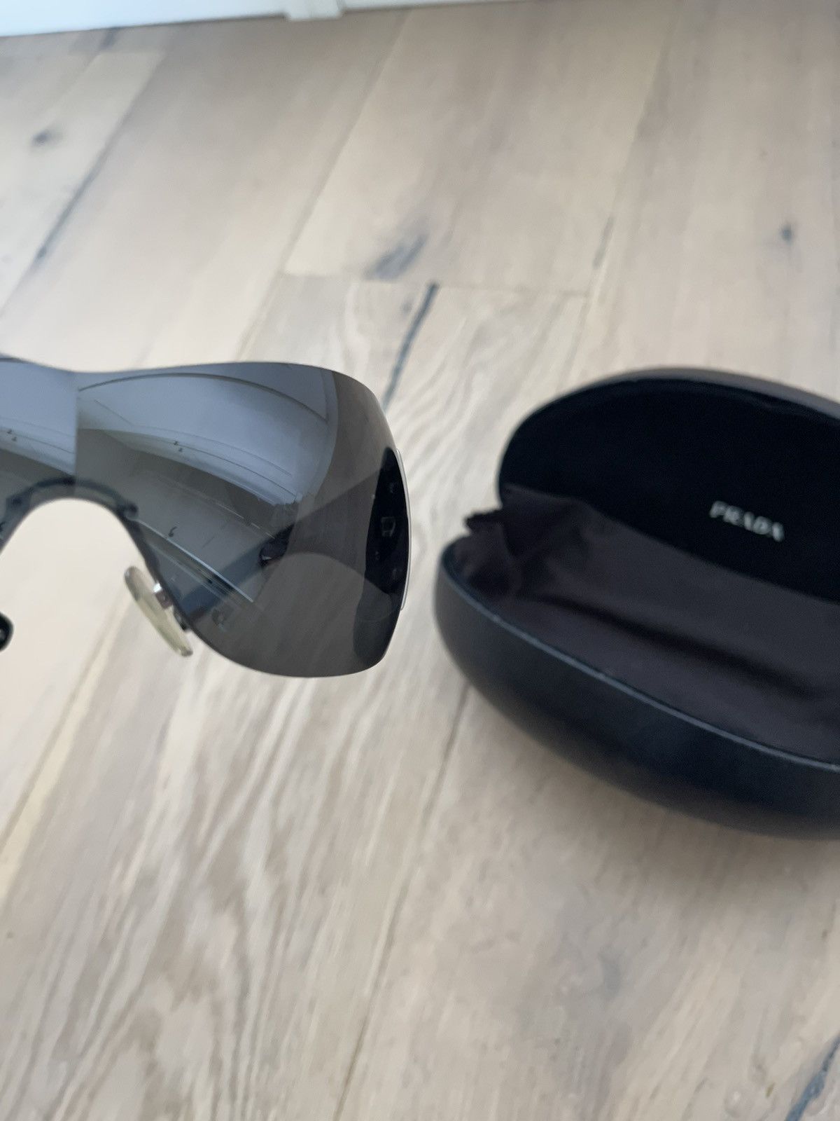 Prada Prada Vintage Chrome Black Sunglasses Size ONE SIZE - 10 Thumbnail