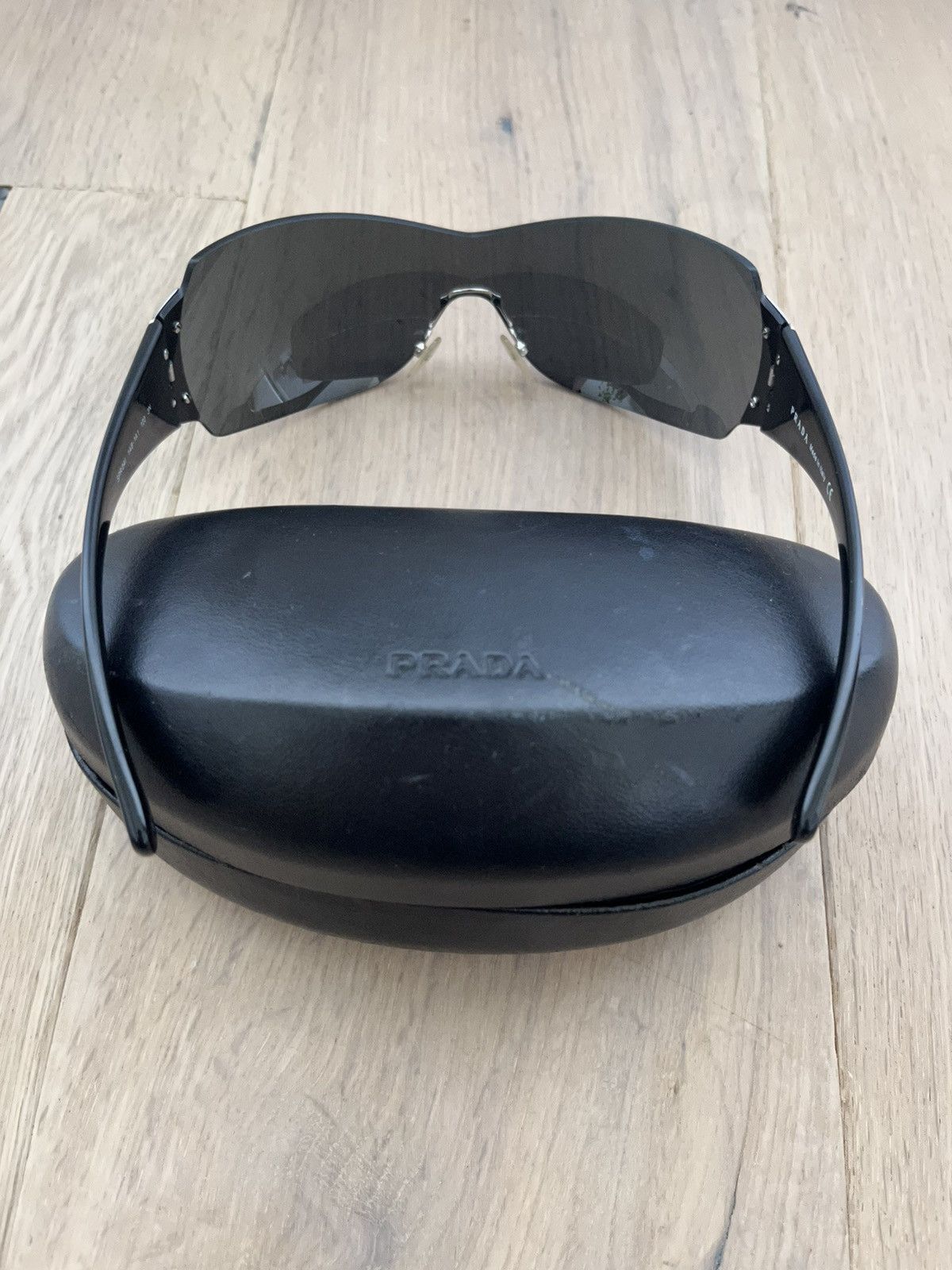 Prada Prada Vintage Chrome Black Sunglasses Size ONE SIZE - 3 Thumbnail