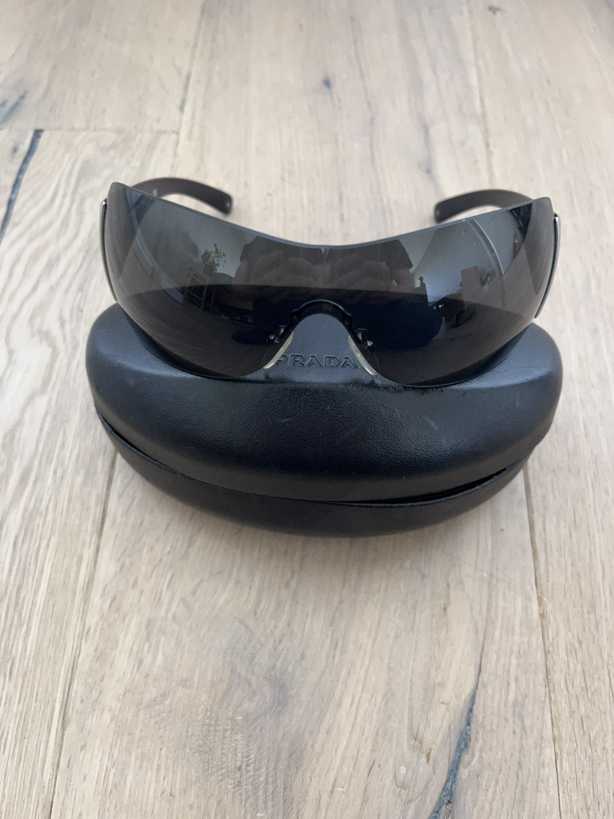 Prada Prada Vintage Chrome Black Sunglasses Size ONE SIZE - 1 Thumbnail