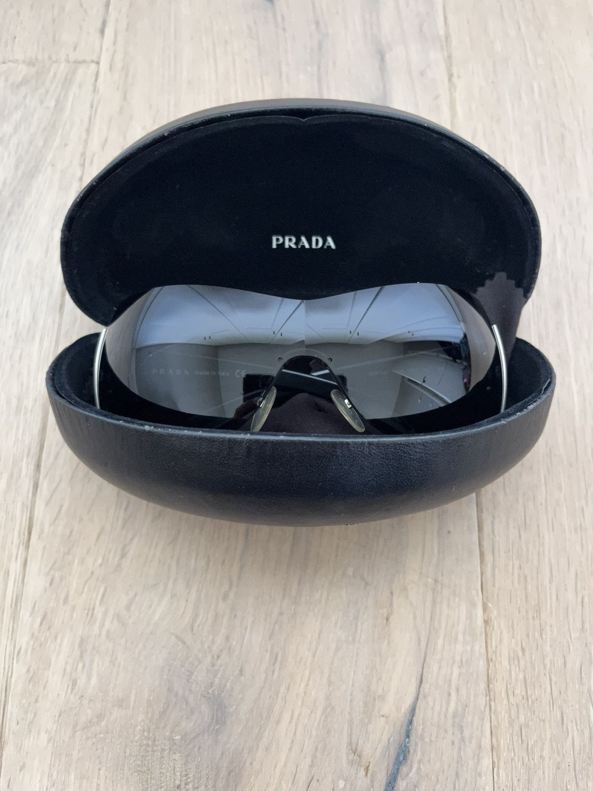 Prada Prada Vintage Chrome Black Sunglasses Size ONE SIZE - 5 Thumbnail