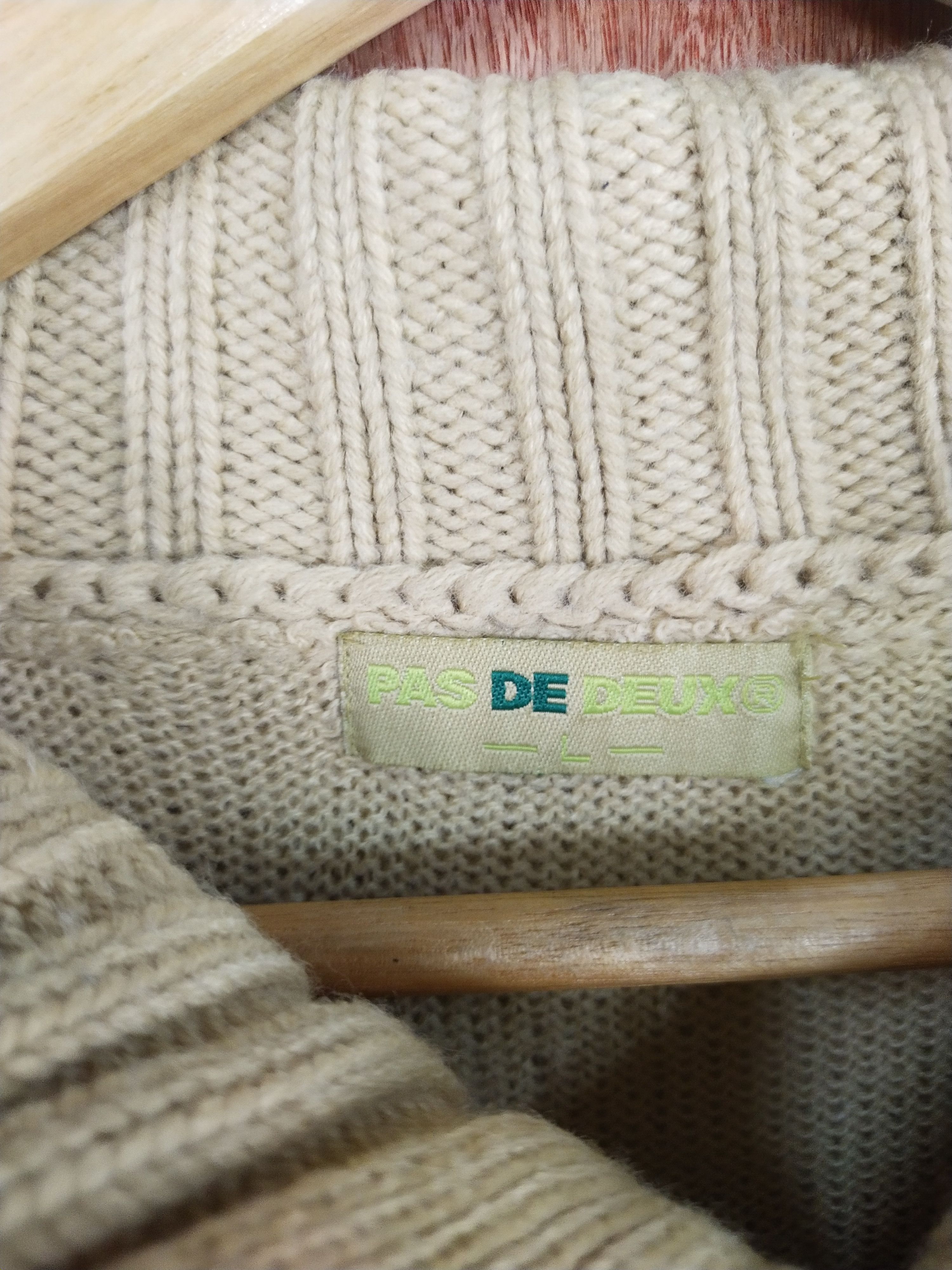 Homespun Knitwear × Japanese Brand Pas De Deux light brown art Knitwear sweater #S102 Size US M / EU 48-50 / 2 - 7 Thumbnail