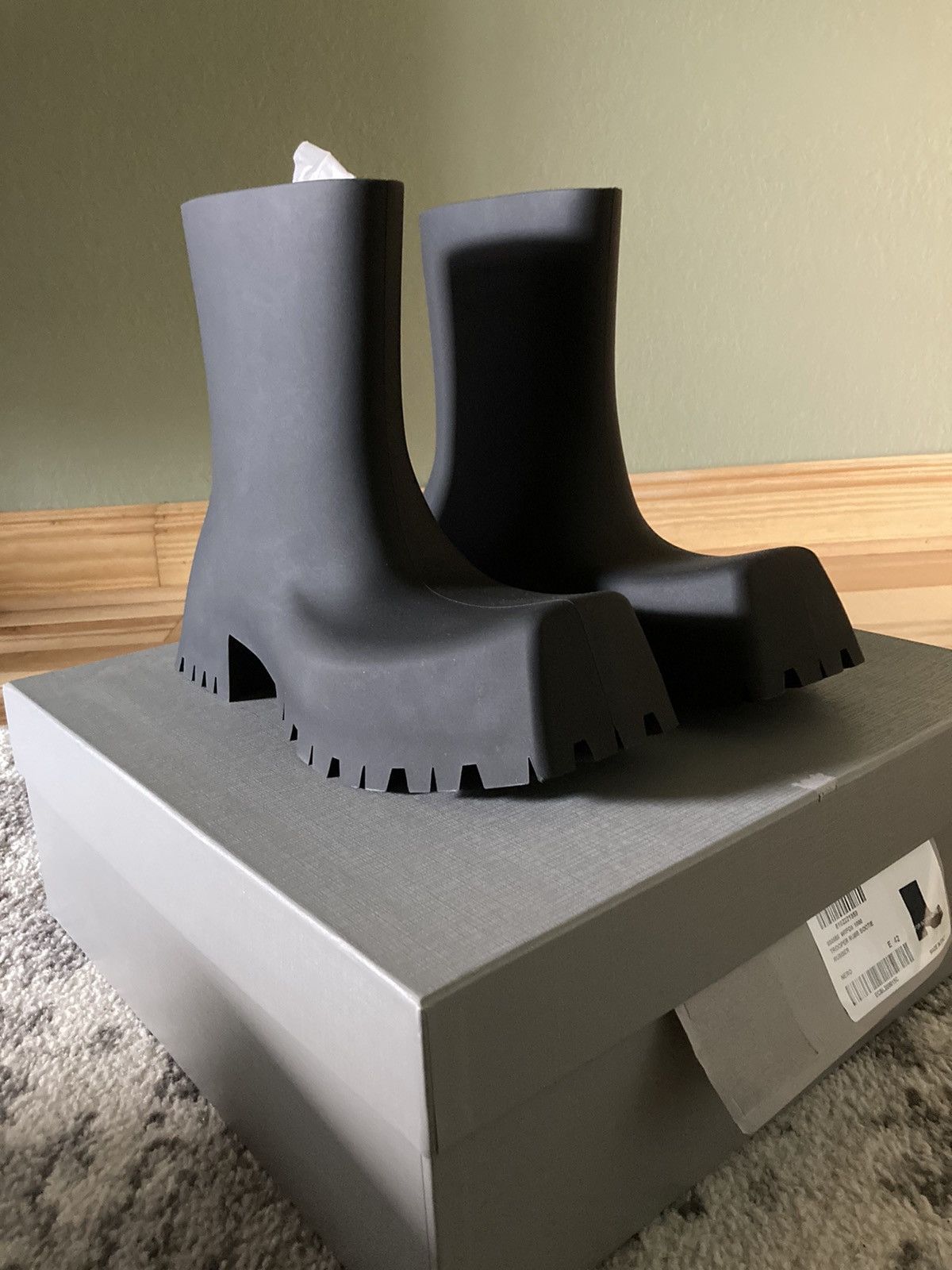 Balenciaga balenciaga trooper rubber boot | Grailed