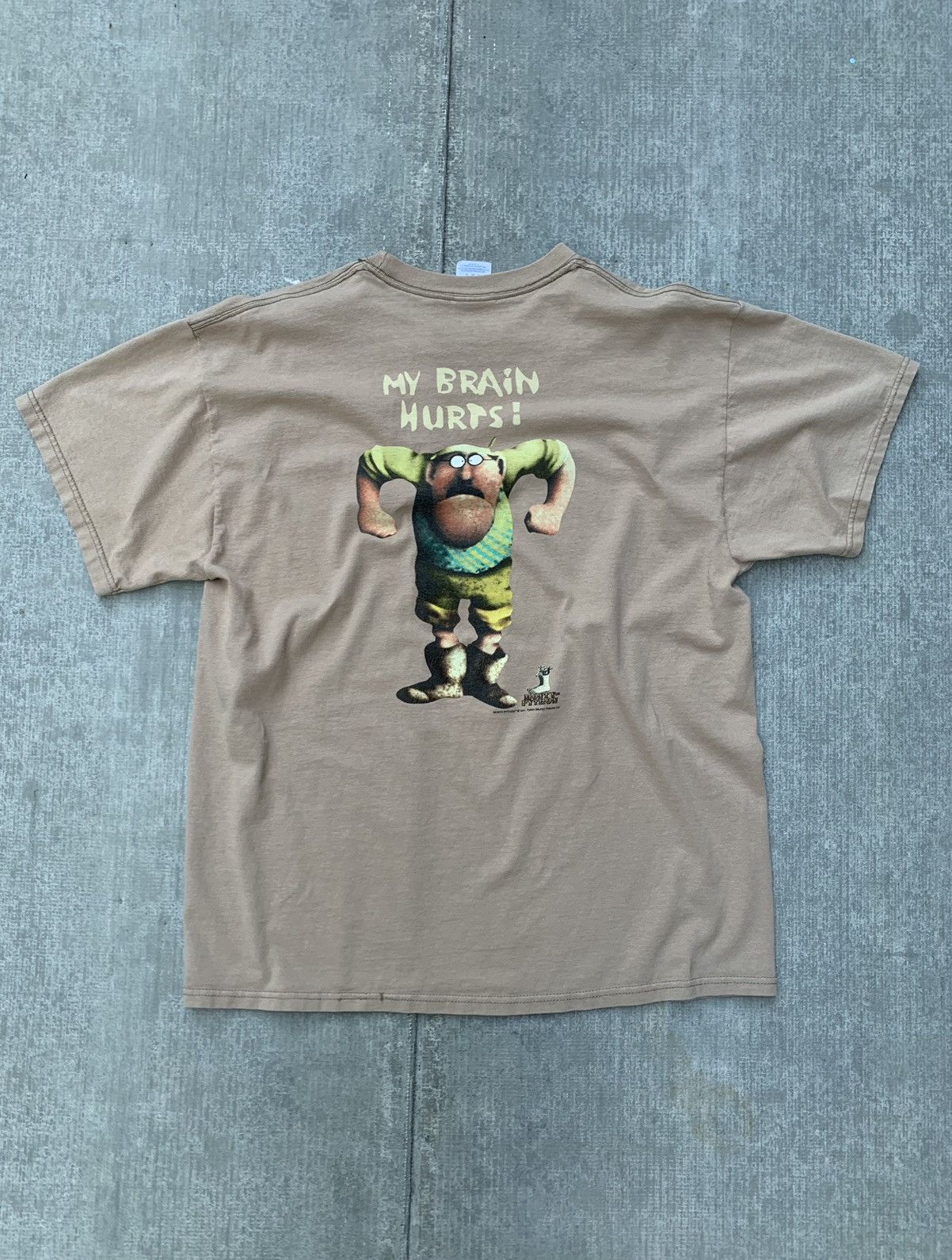 Vintage 2001 My Brain Hurts Tee Size US XL / EU 56 / 4 - 1 Thumbnail