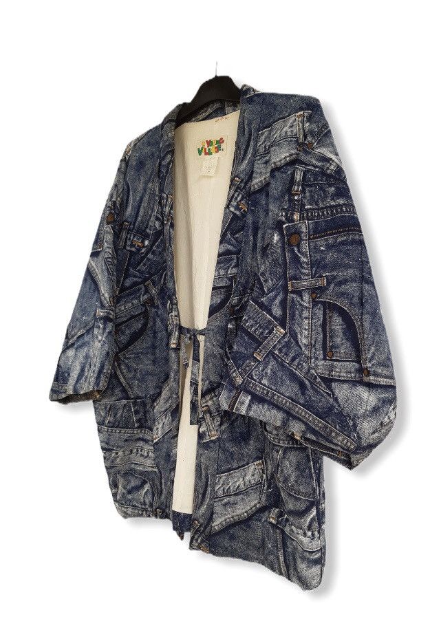 Komono 🔥 Vintage Kimono Jeans – Rare Japanese Denim Artwear Size US XL / EU 56 / 4 - 3 Thumbnail