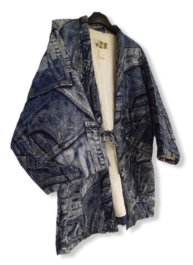 Komono 🔥 Vintage Kimono Jeans – Rare Japanese Denim Artwear Size US XL / EU 56 / 4 - 4 Thumbnail