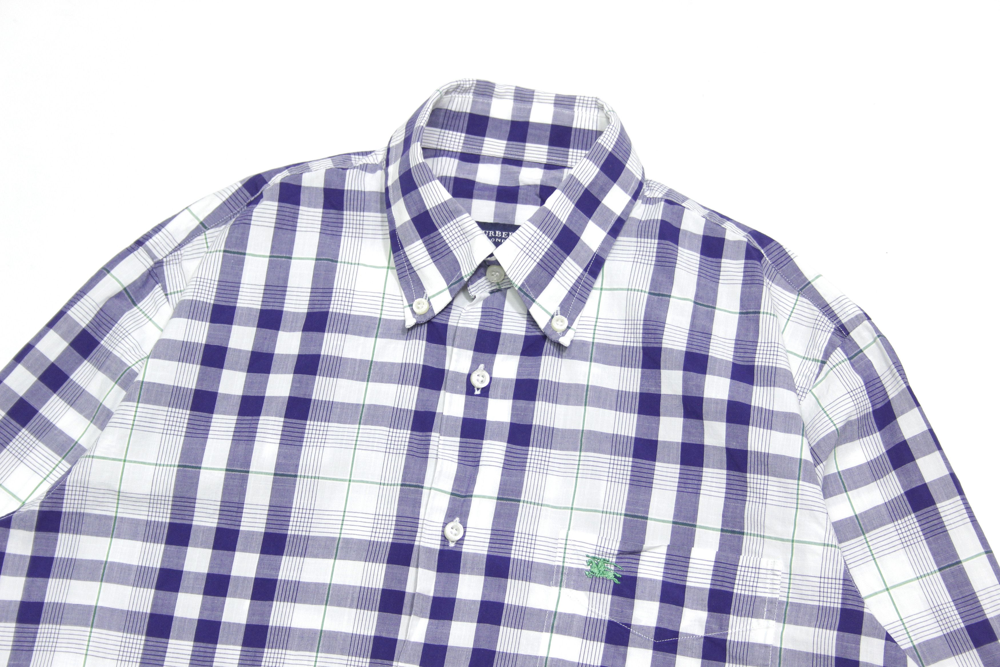 Burberry Nova Check Logo Navy Shirt Vintage Size US S / EU 44-46 / 1 - 3 Thumbnail