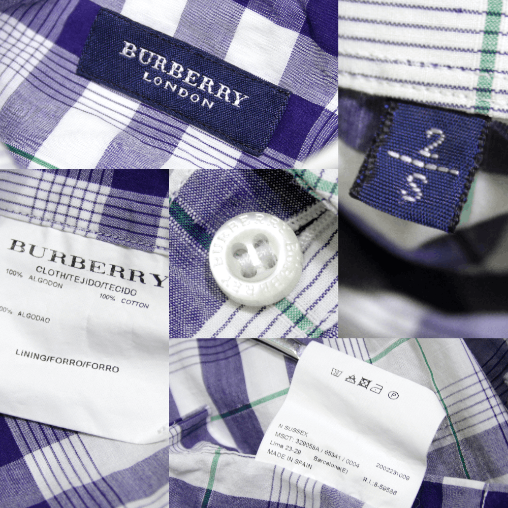 Burberry Nova Check Logo Navy Shirt Vintage Size US S / EU 44-46 / 1 - 9 Thumbnail