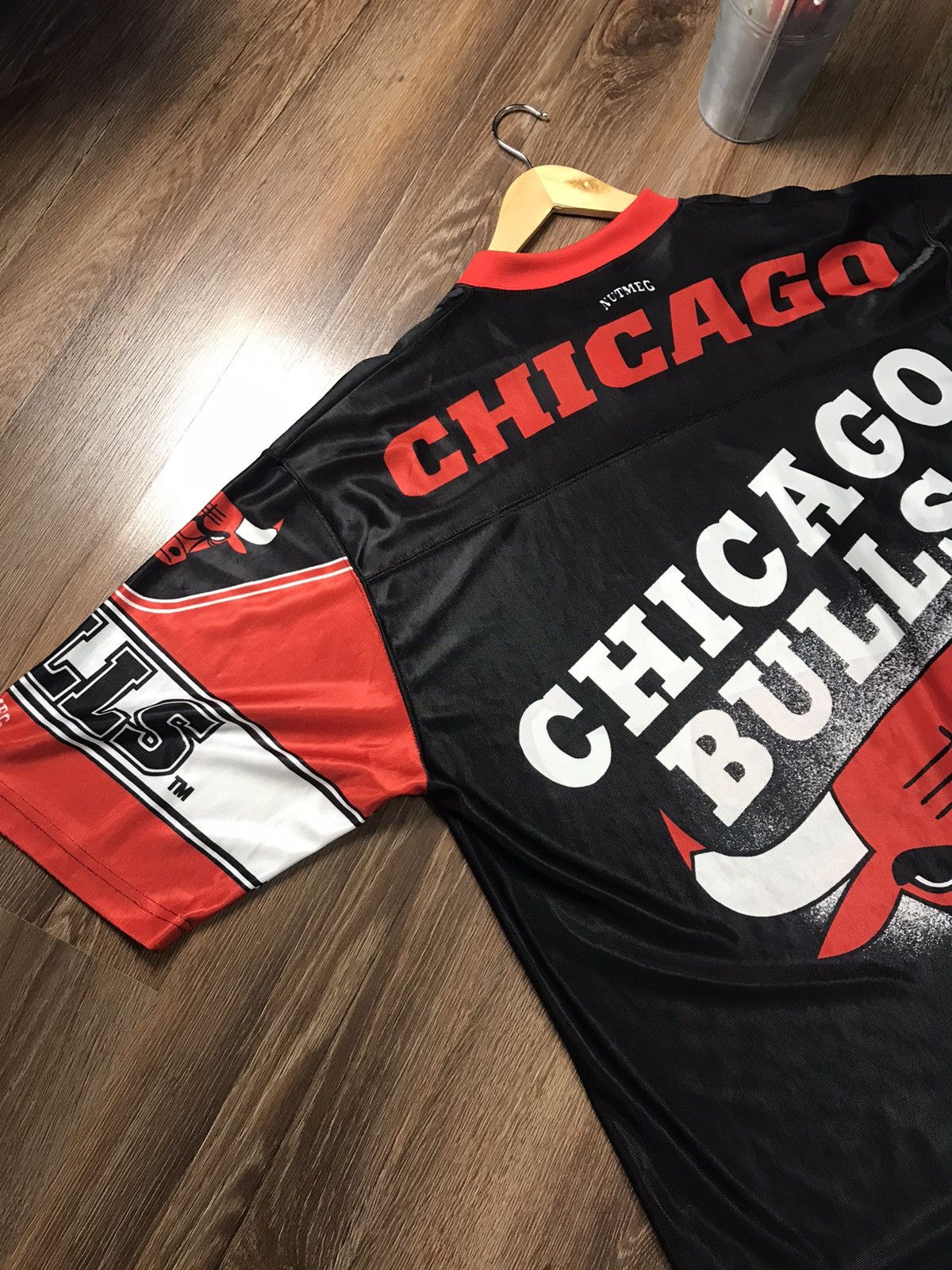 NBA × Vintage Vintage Chicago Bulls Tee Jersey NBA over print Rare Nutmeg Size US L / EU 52-54 / 3 - 13 Thumbnail