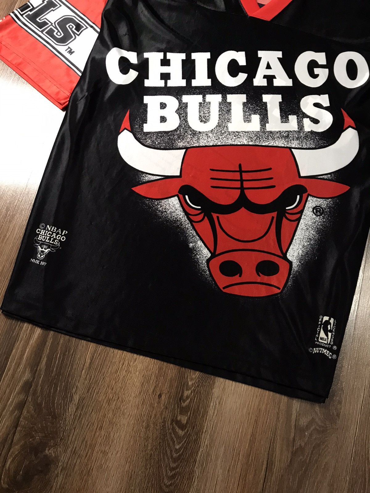 NBA × Vintage Vintage Chicago Bulls Tee Jersey NBA over print Rare Nutmeg Size US L / EU 52-54 / 3 - 4 Thumbnail