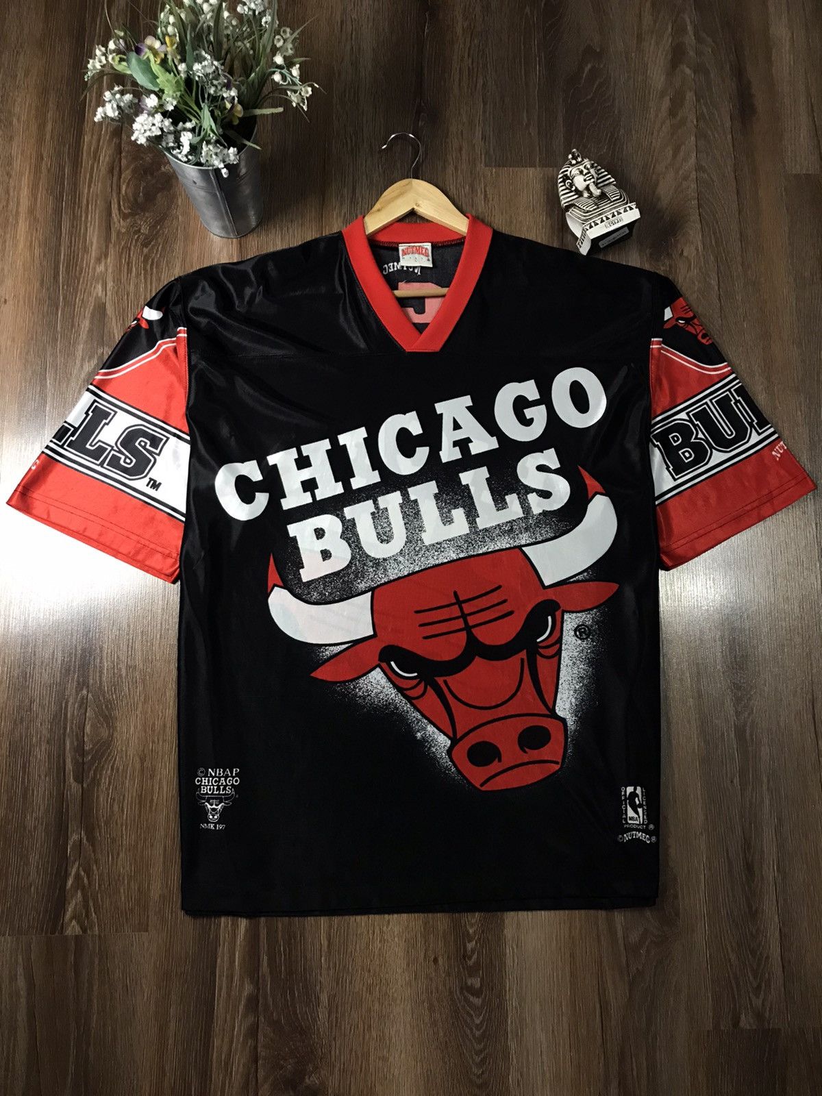 NBA × Vintage Vintage Chicago Bulls Tee Jersey NBA over print Rare Nutmeg Size US L / EU 52-54 / 3 - 2 Thumbnail