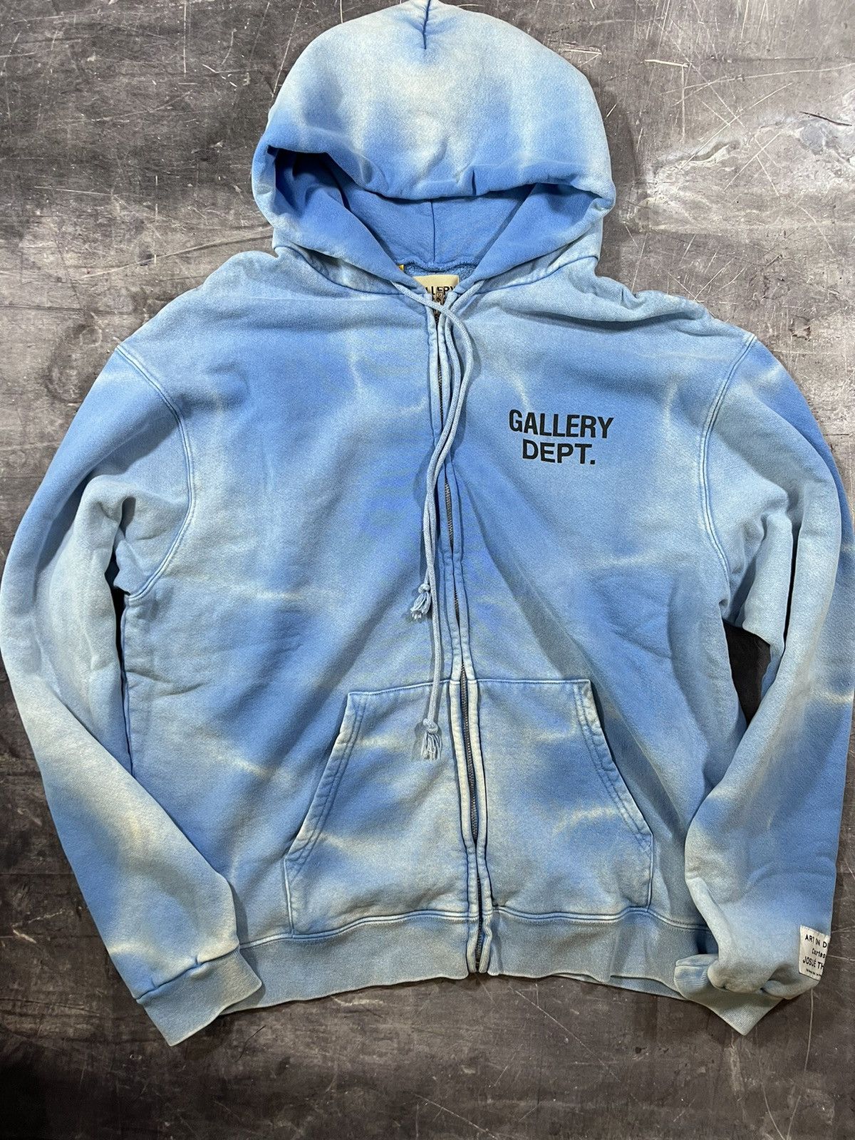 Gallery Dept. Gallery Dept Sun Faded Zip Up Hoodie Blue | Grailed