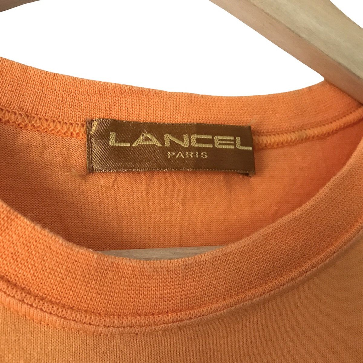 Authentic Vintage Lancel Jeans Paris Designer Embroidery Tee