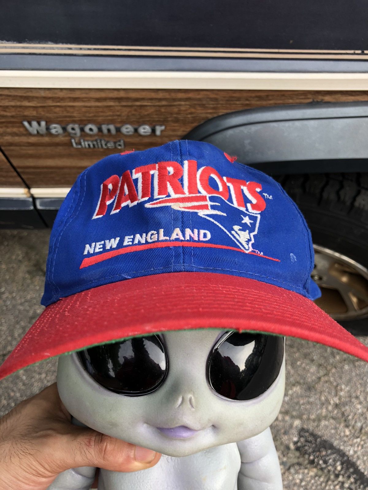 NFL 90s Vintage New England Patriots Snapback Hat nfl Size ONE SIZE - 1 Thumbnail