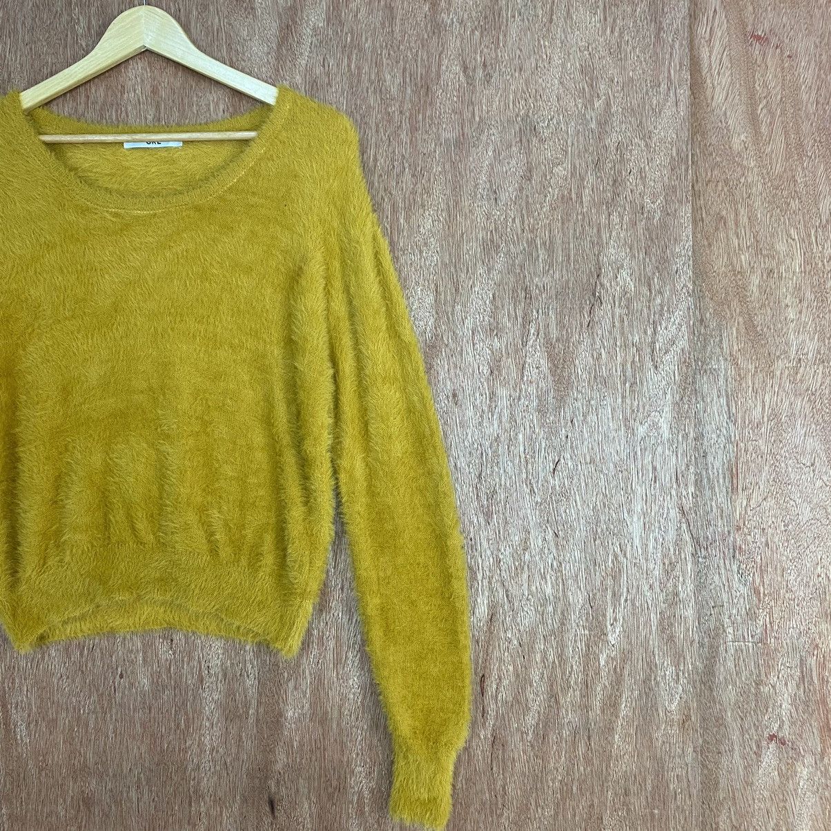 Aran Isles Knitwear Japan vintage Mustard ustard Mohair Shag Shaggy Fur Knitwear Size US M / EU 48-50 / 2 - 5 Thumbnail