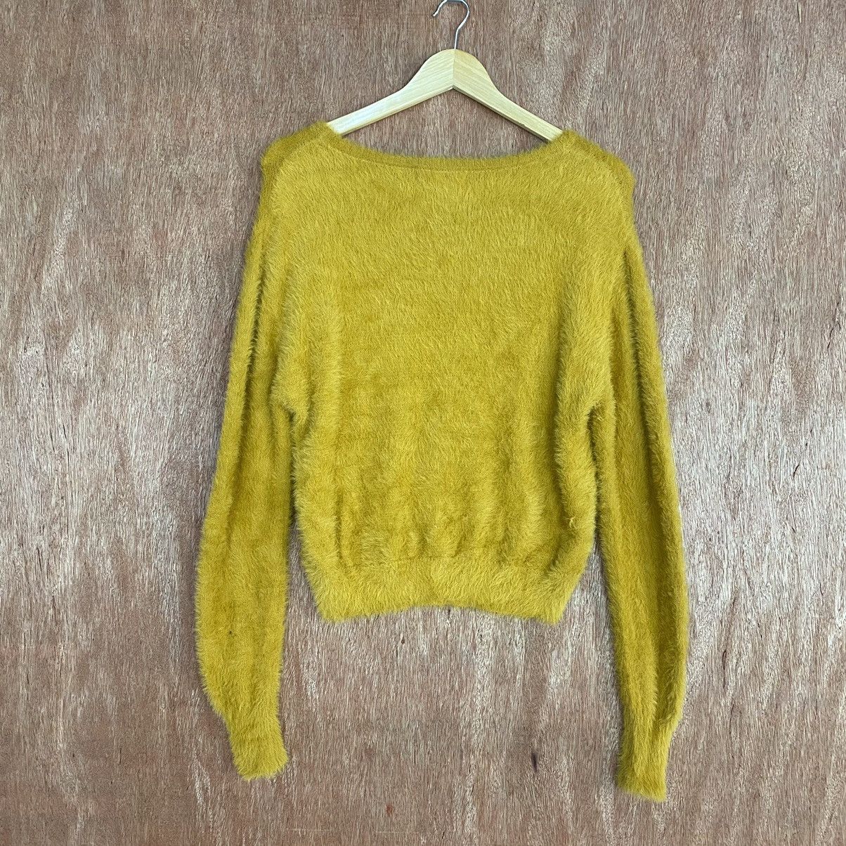 Aran Isles Knitwear Japan vintage Mustard ustard Mohair Shag Shaggy Fur Knitwear Size US M / EU 48-50 / 2 - 10 Thumbnail