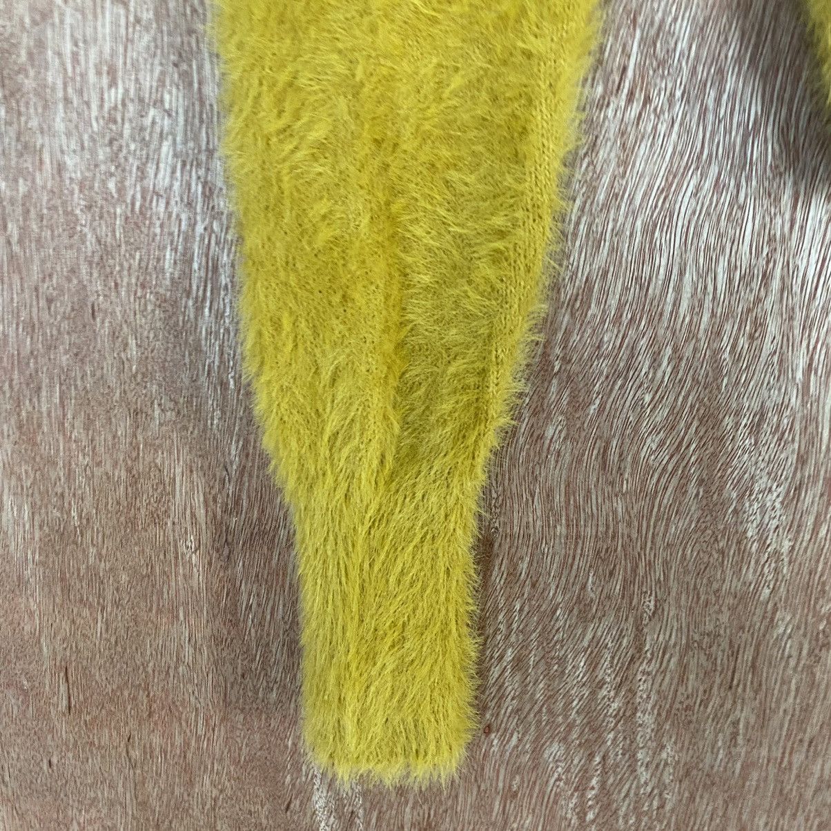 Aran Isles Knitwear Japan vintage Mustard ustard Mohair Shag Shaggy Fur Knitwear Size US M / EU 48-50 / 2 - 6 Thumbnail