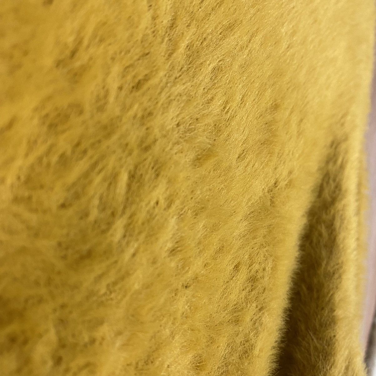 Aran Isles Knitwear Japan vintage Mustard ustard Mohair Shag Shaggy Fur Knitwear Size US M / EU 48-50 / 2 - 11 Thumbnail