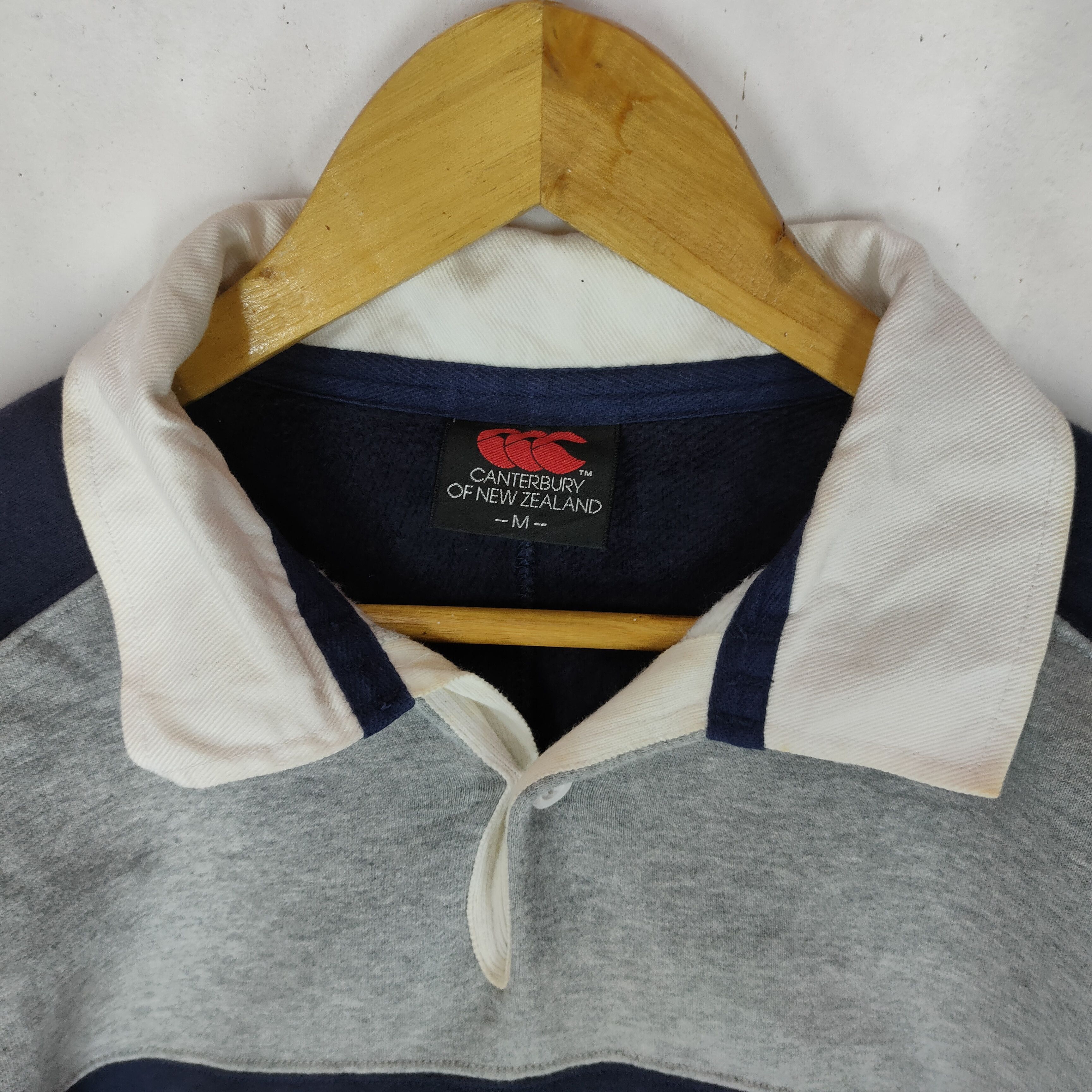 Canterbury of New Zealand × Vintage Vintage CANTERBURY NEW ZEALAND Emb. Spellout Rugby Polo Size US L / EU 52-54 / 3 - 6 Thumbnail