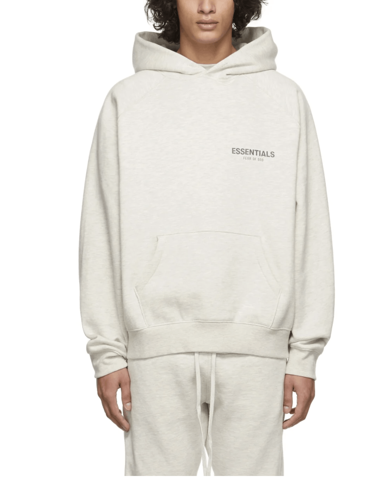 Fear of God FOG Essentials Core Collection Hoodie Light Heather Sz(XL) |  Grailed