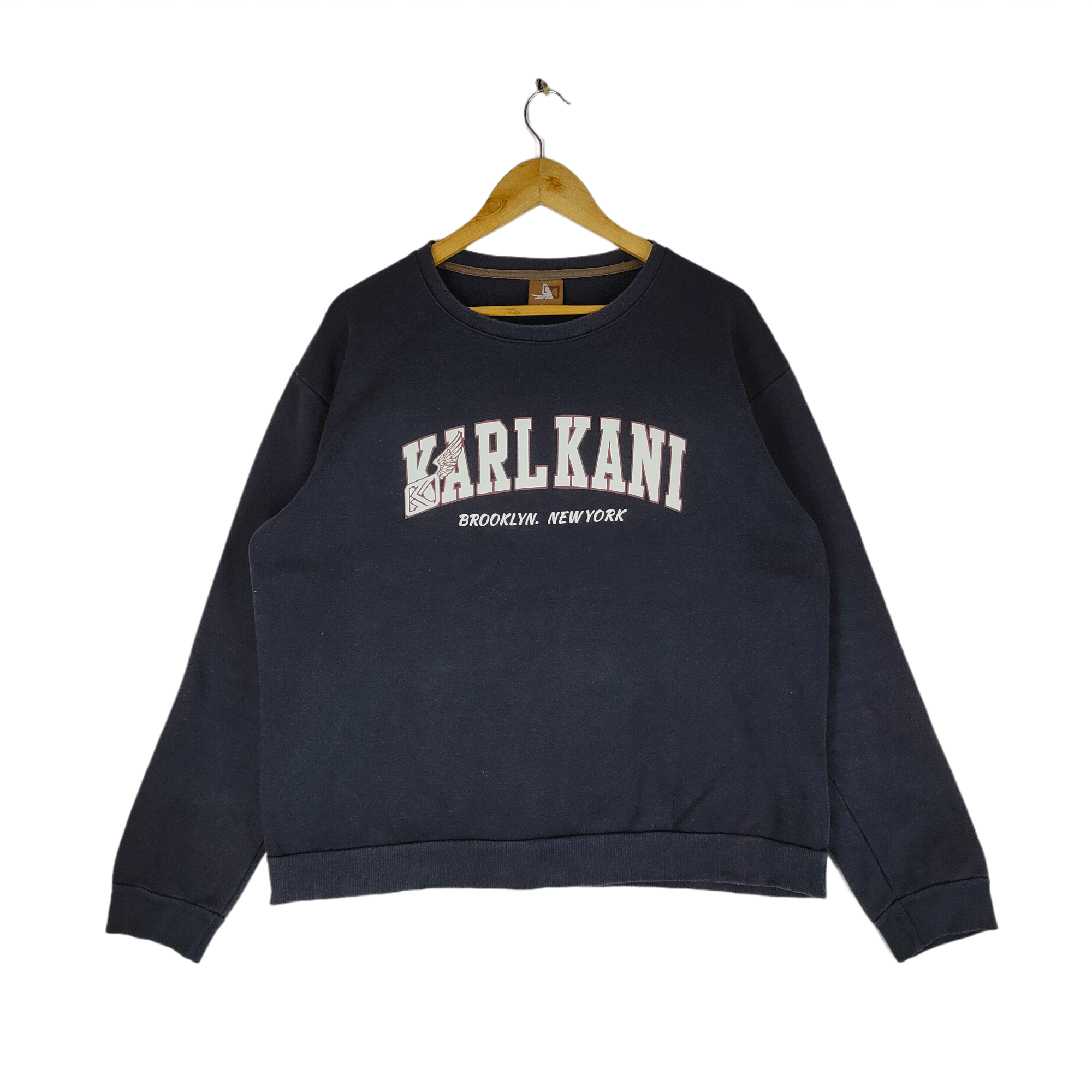 Karl Kani × Vintage Vintage KARL KANI BROOKLYN Hip Hop Rap Sweatshirt Size US XL / EU 56 / 4 - 1 Thumbnail