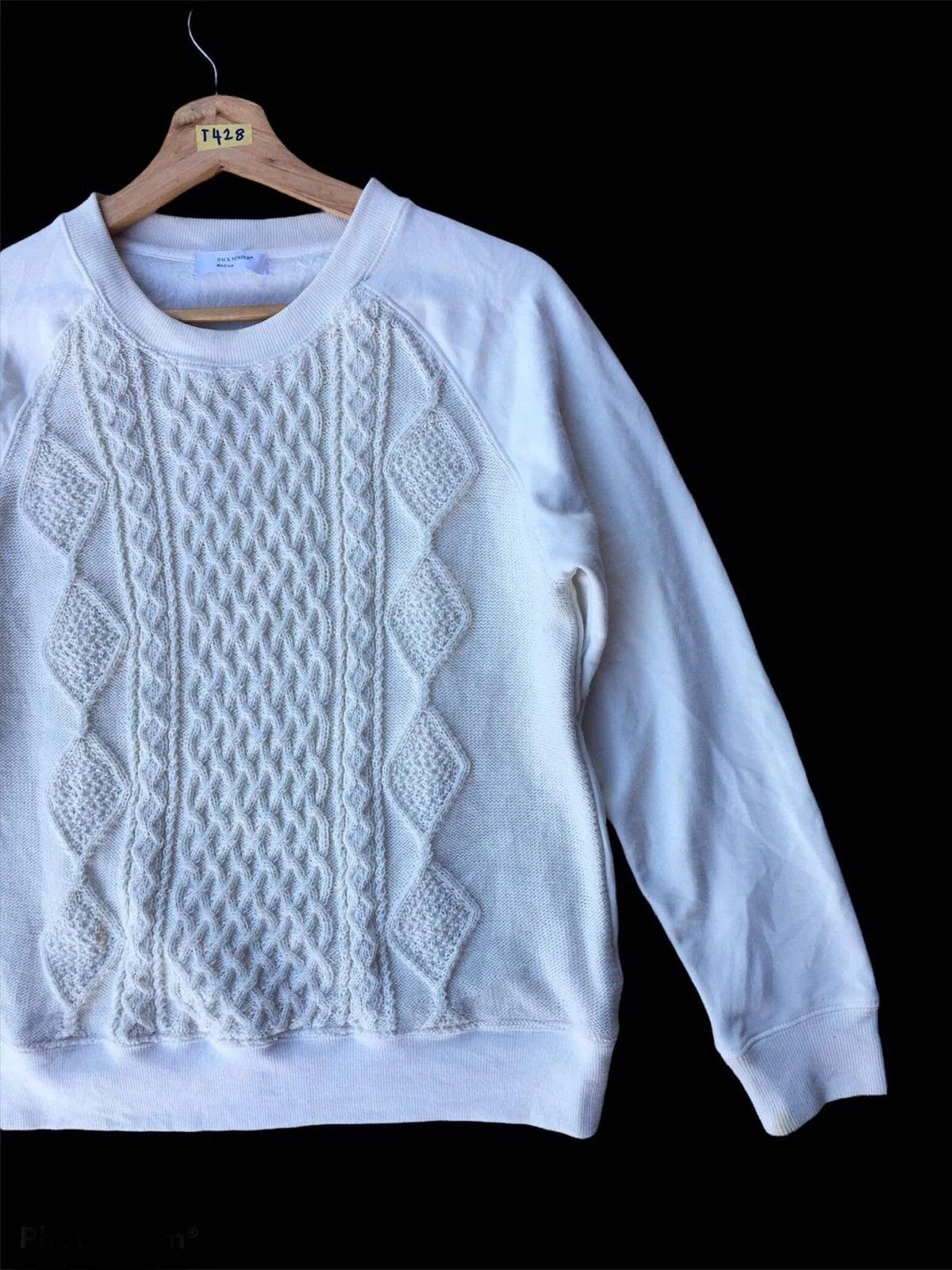 Aran Isles Knitwear × Vintage 📌Very Rare BACK NUMBER Sweater Mix PureKnit Sweater Size US S / EU 44-46 / 1 - 5 Thumbnail