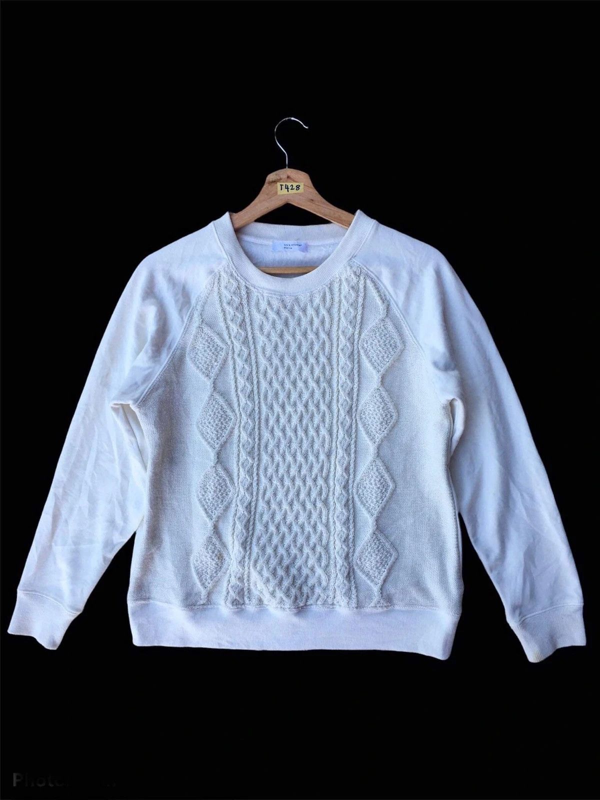 Aran Isles Knitwear × Vintage 📌Very Rare BACK NUMBER Sweater Mix PureKnit Sweater Size US S / EU 44-46 / 1 - 4 Thumbnail