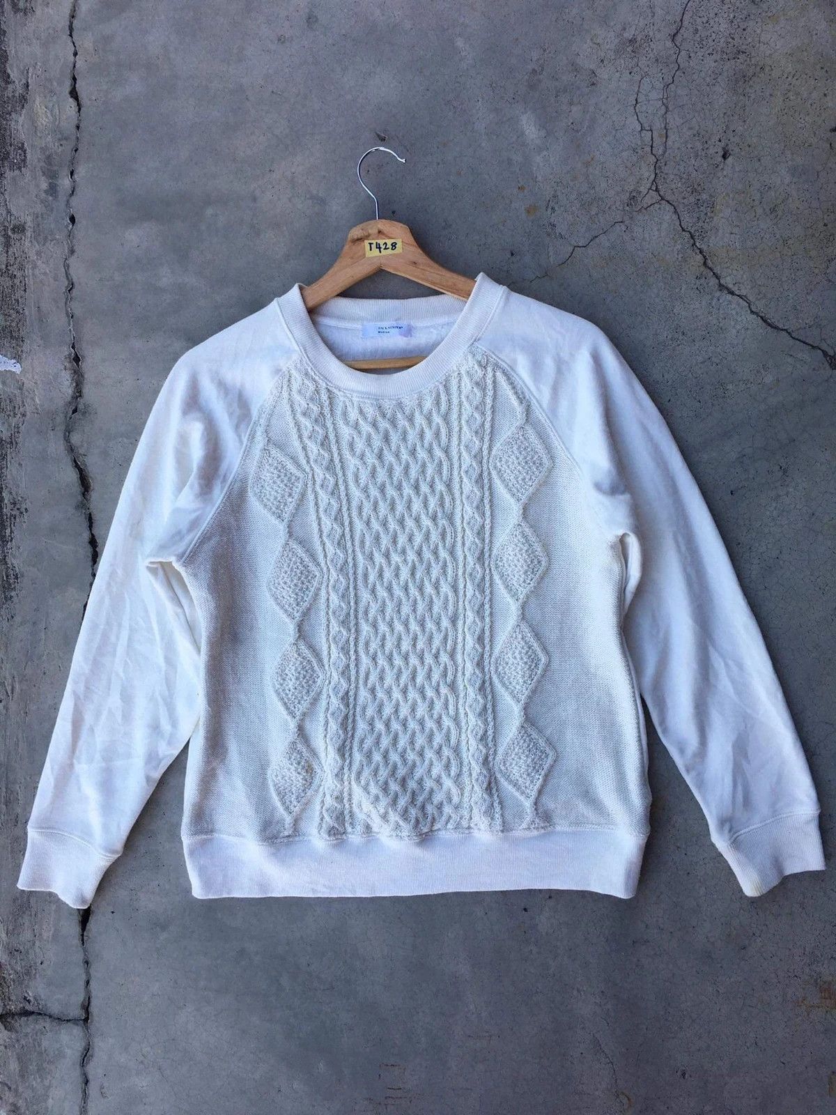 Aran Isles Knitwear × Vintage 📌Very Rare BACK NUMBER Sweater Mix PureKnit Sweater Size US S / EU 44-46 / 1 - 1 Thumbnail