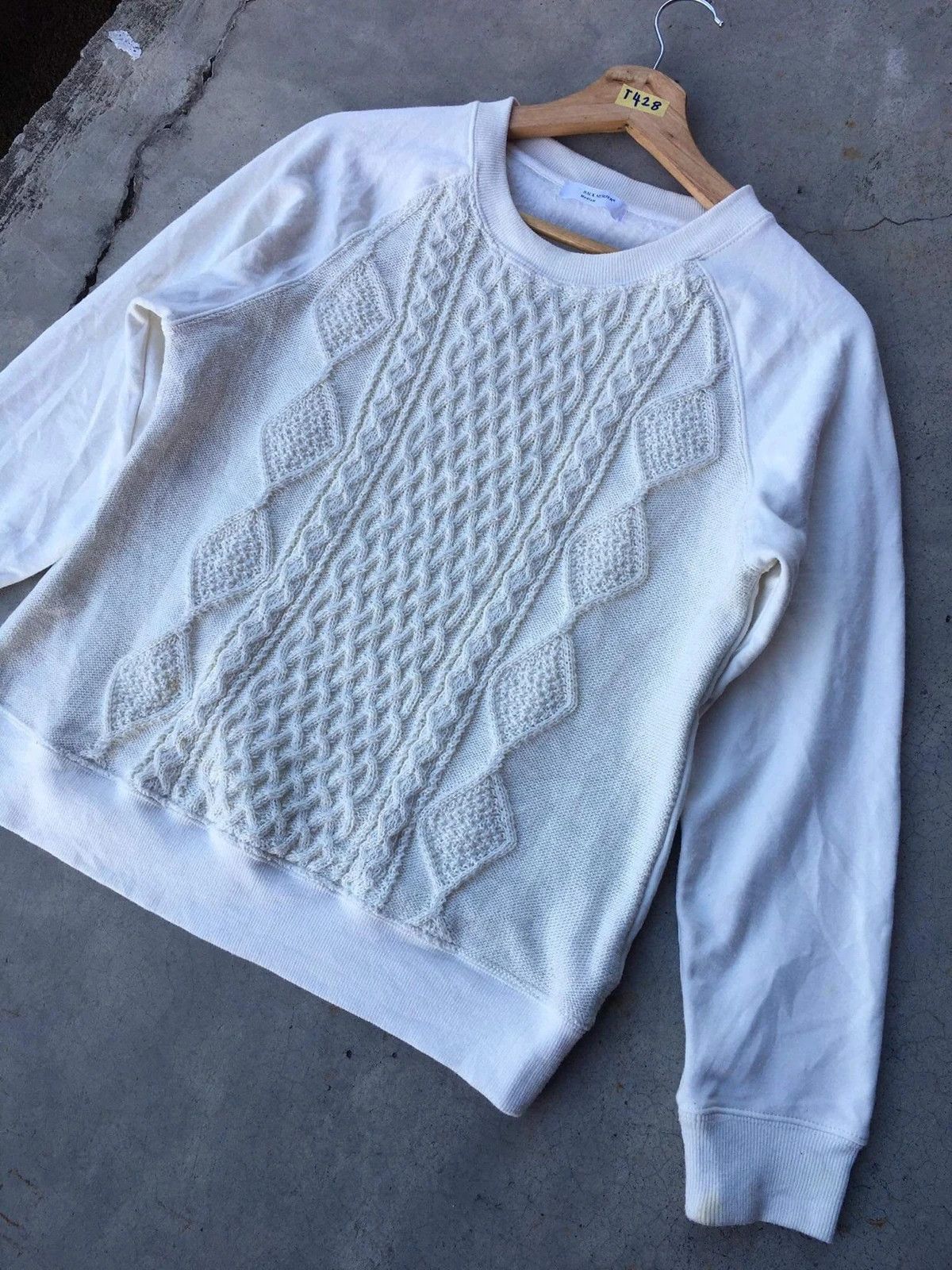 Aran Isles Knitwear × Vintage 📌Very Rare BACK NUMBER Sweater Mix PureKnit Sweater Size US S / EU 44-46 / 1 - 3 Thumbnail