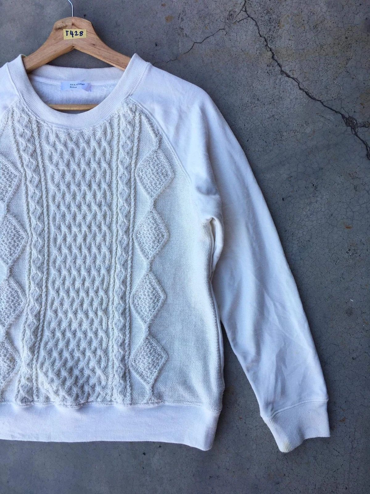 Aran Isles Knitwear × Vintage 📌Very Rare BACK NUMBER Sweater Mix PureKnit Sweater Size US S / EU 44-46 / 1 - 2 Thumbnail
