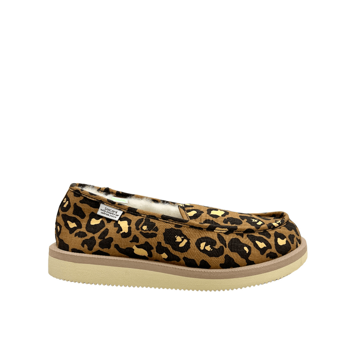 Bape 2020 Bape x Suicoke Leopard Print Room Shoes Beige Slipper