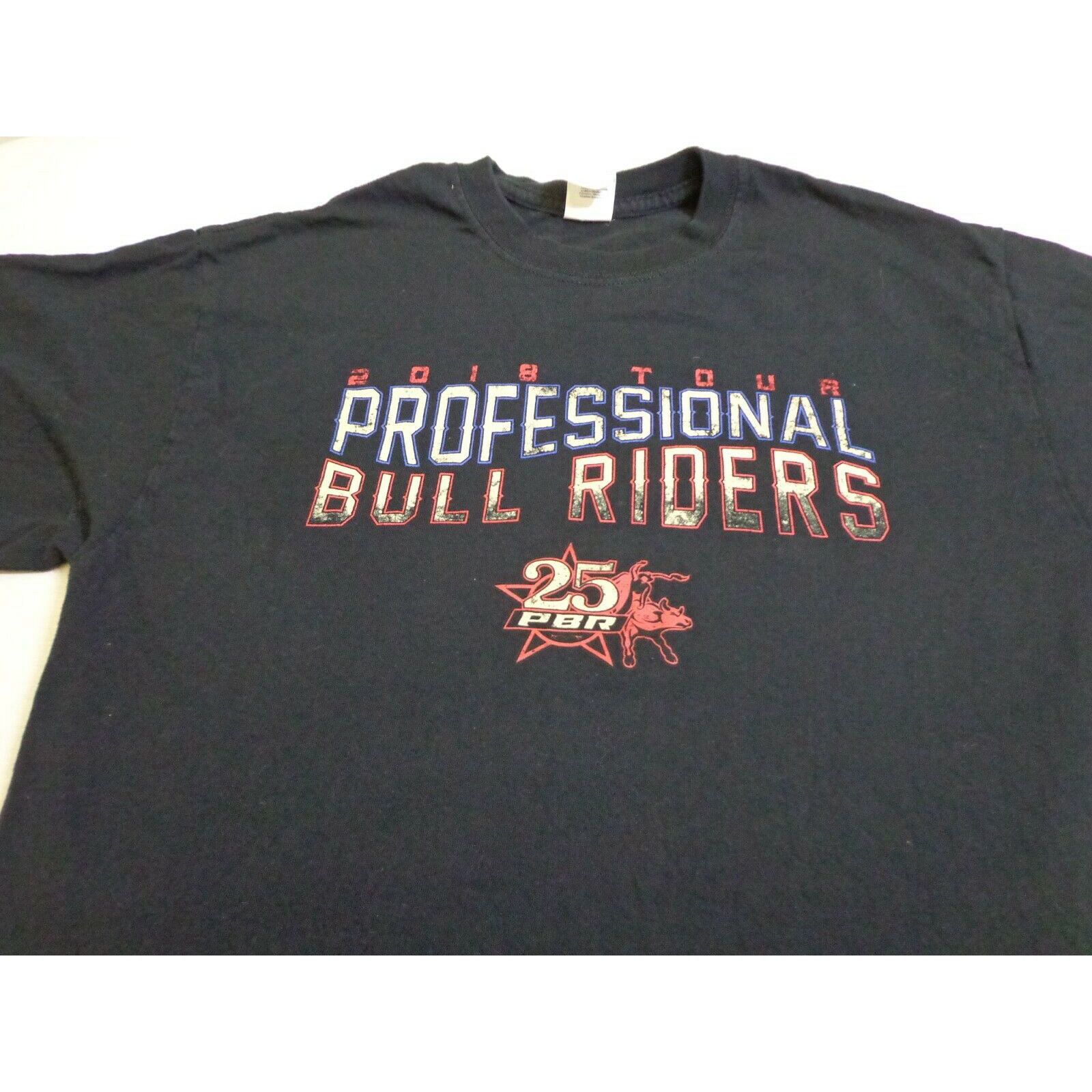 Vintage Professional Bull Riders PBR 2018 Tour Tee T Shirt Men’s Size ...