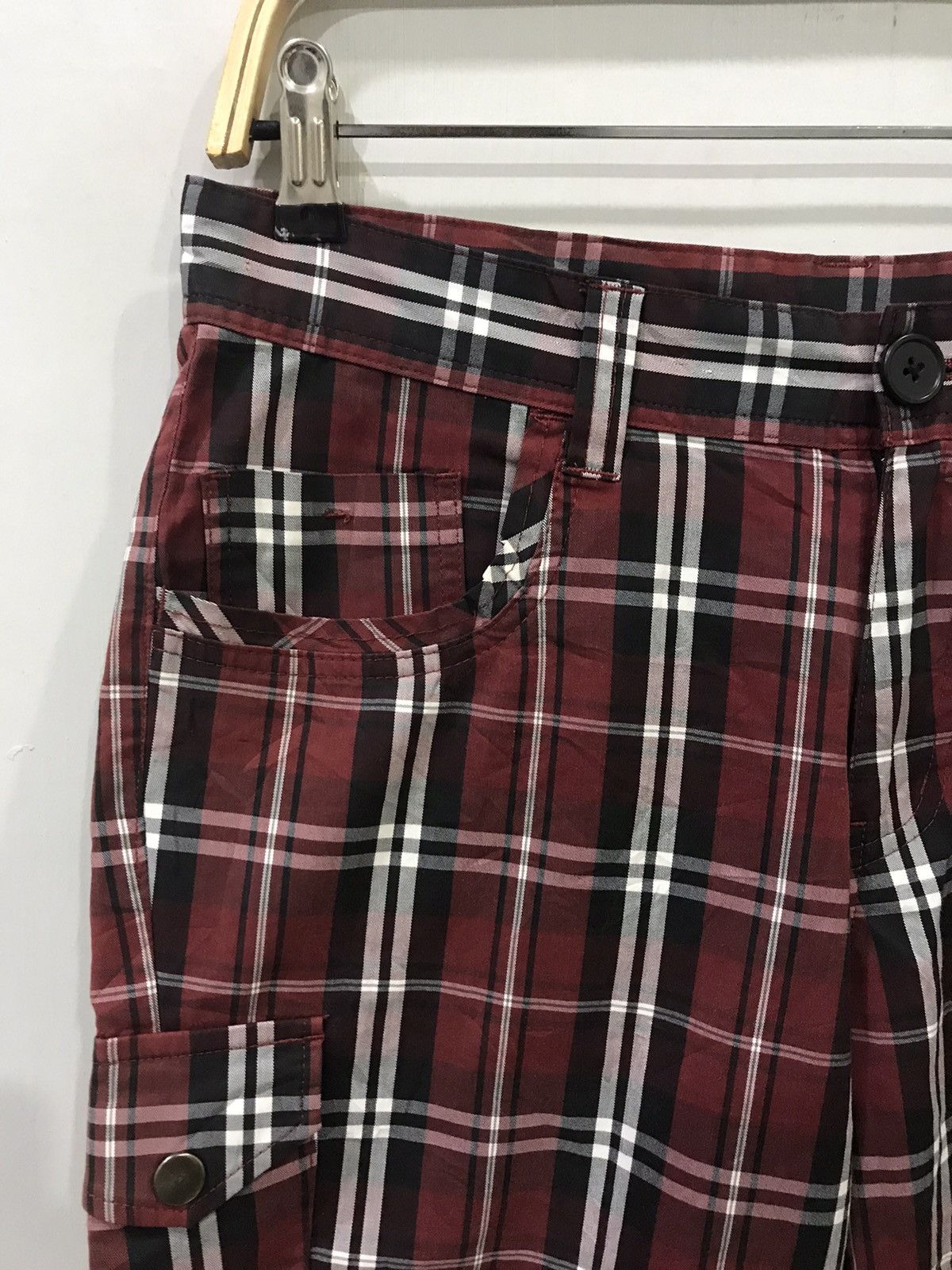 Japanese Brand sematic design Japan Plaid Cargo Short Pant Size US 30 / EU 46 - 3 Thumbnail