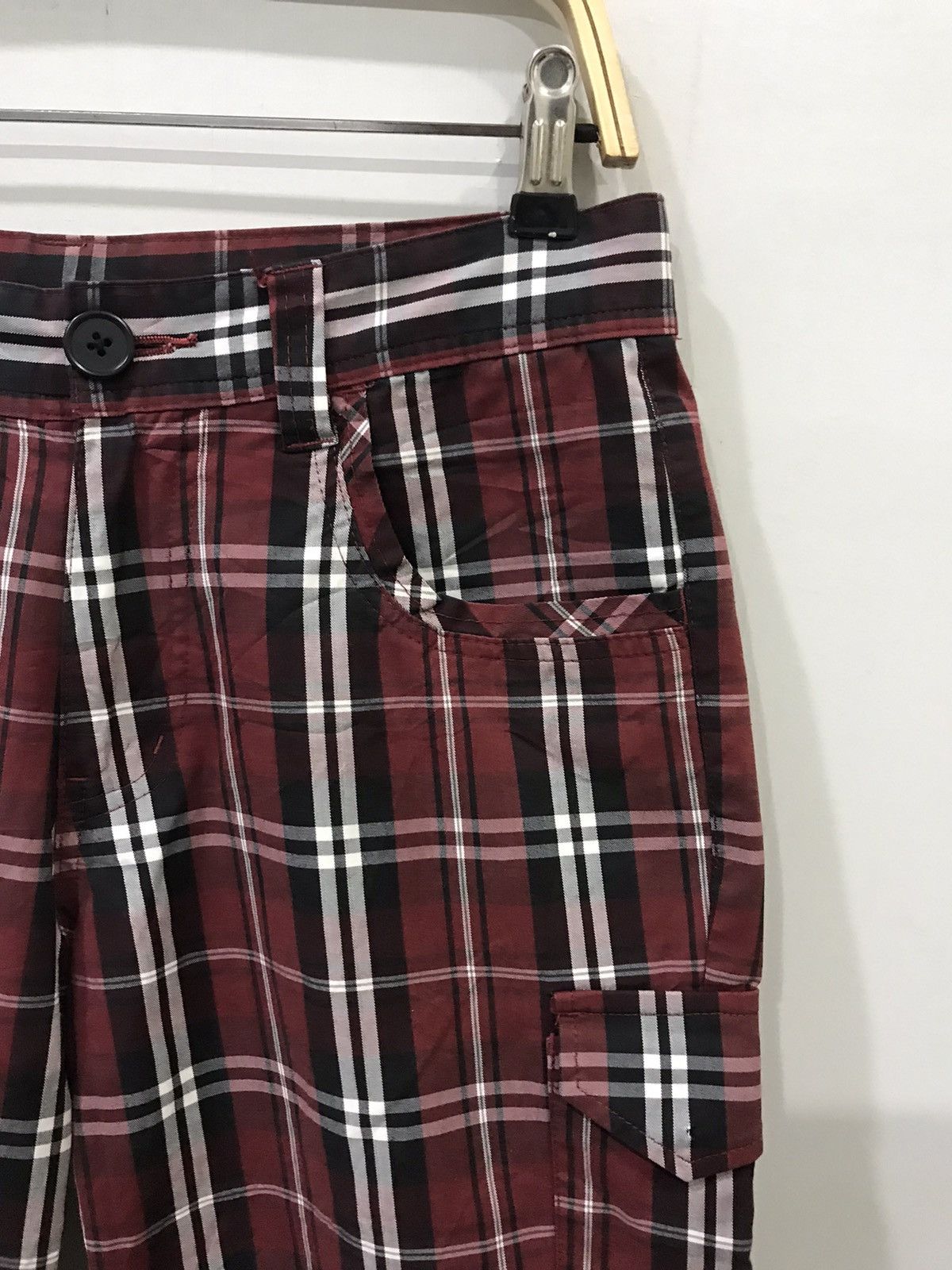 Japanese Brand sematic design Japan Plaid Cargo Short Pant Size US 30 / EU 46 - 2 Thumbnail