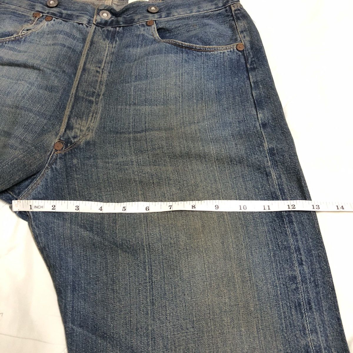 Levi's × Levi's Vintage Clothing Vintage Levi’s LVC 1st Blue Jean Selvedge Buckleback Denim Size US 30 / EU 46 - 10 Thumbnail