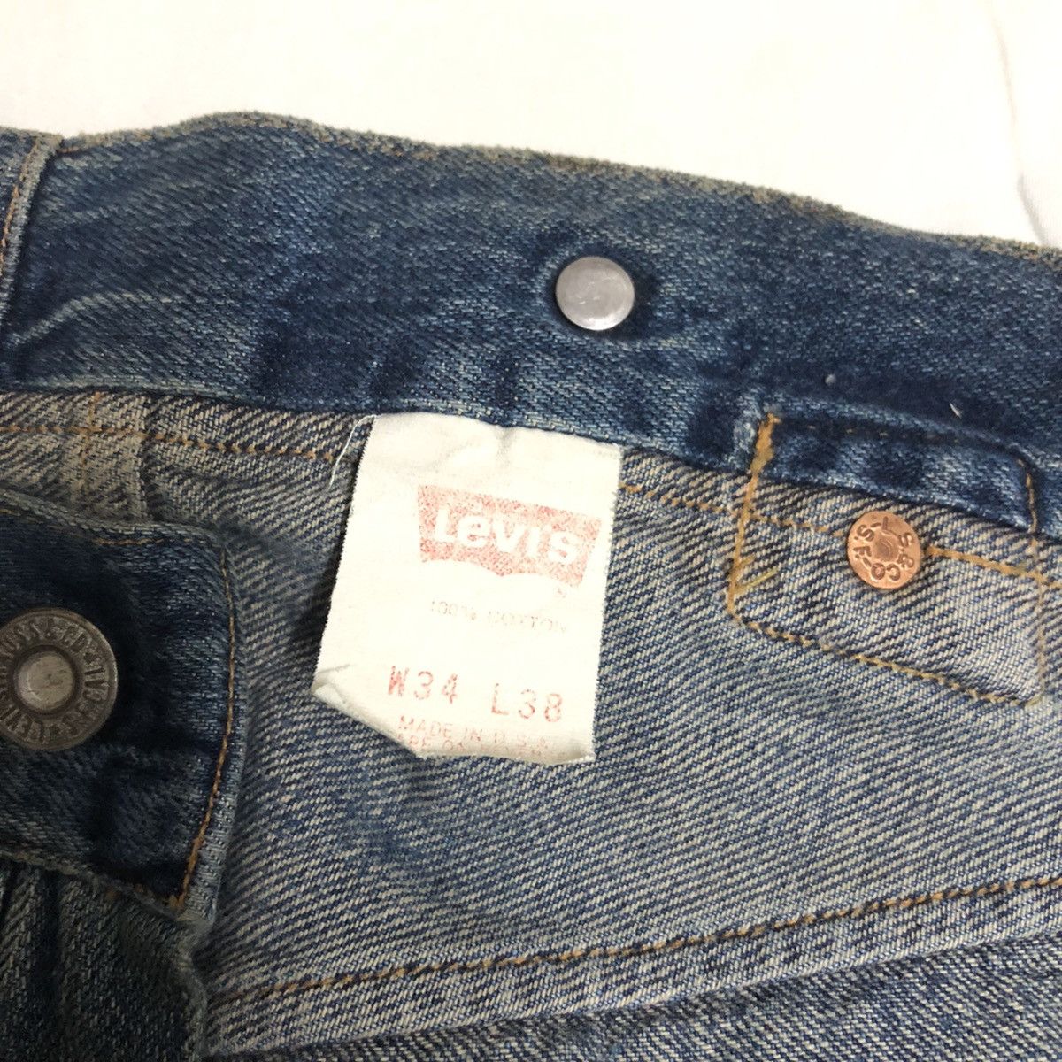 Levi's × Levi's Vintage Clothing Vintage Levi’s LVC 1st Blue Jean Selvedge Buckleback Denim Size US 30 / EU 46 - 2 Thumbnail