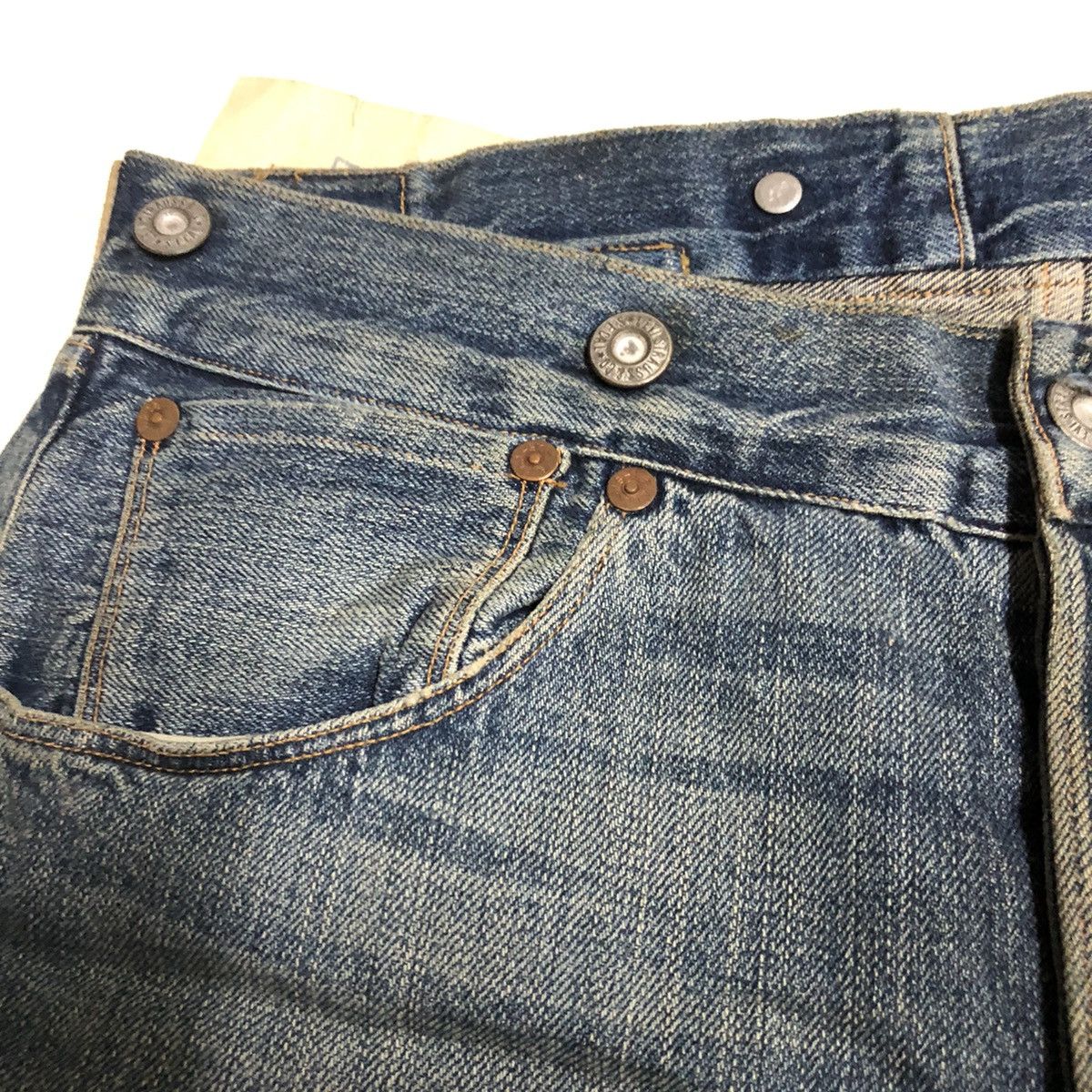 Levi's × Levi's Vintage Clothing Vintage Levi’s LVC 1st Blue Jean Selvedge Buckleback Denim Size US 30 / EU 46 - 6 Thumbnail