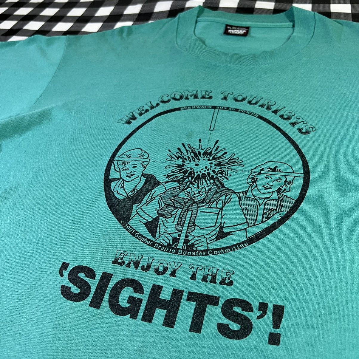 Vintage Welcome Tourist Enjoy The Sights Headshot 1991 Gopher Tee Size US XL / EU 56 / 4 - 3 Thumbnail