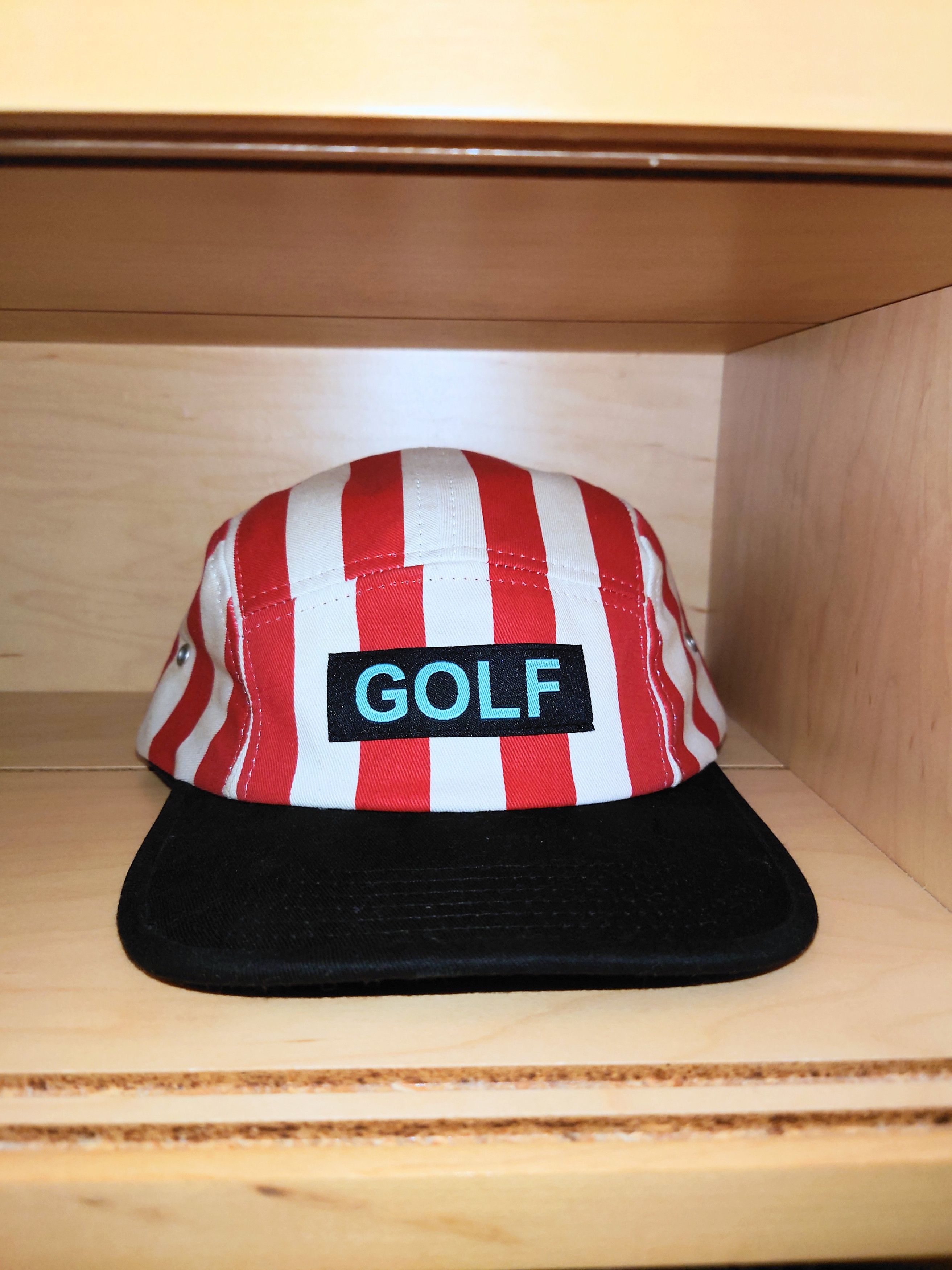 Golf Wang × Tyler The Creator Red Striped Camp Hat | Grailed