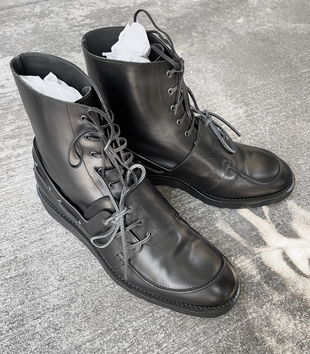 Maison Margiela spliced combat boot SS20