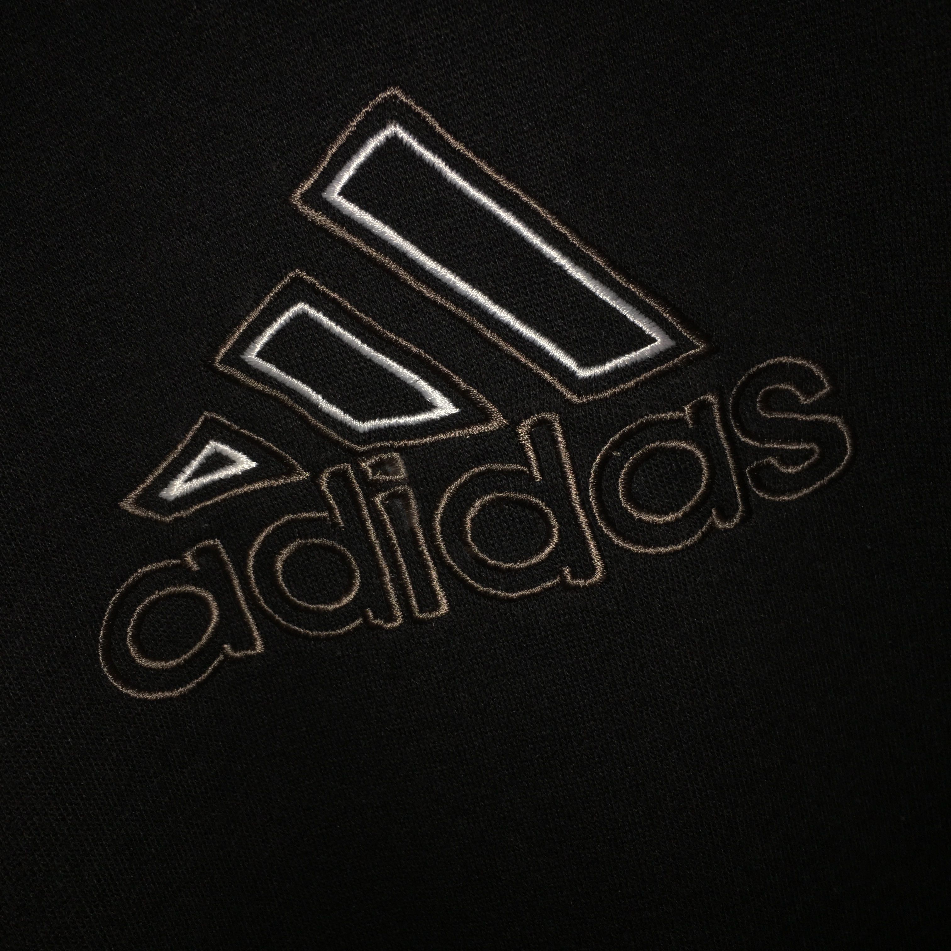 Adidas Adidas Vintage 90s Embroidered Logo Black Sweatshirt Size US XL / EU 56 / 4 - 4 Thumbnail