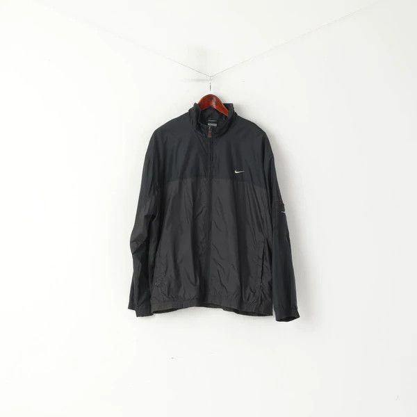 Nike Nike Men L 183 Jacket Black Nylon Waterproof Top 1415 Size US L / EU 52-54 / 3 - 2 Thumbnail
