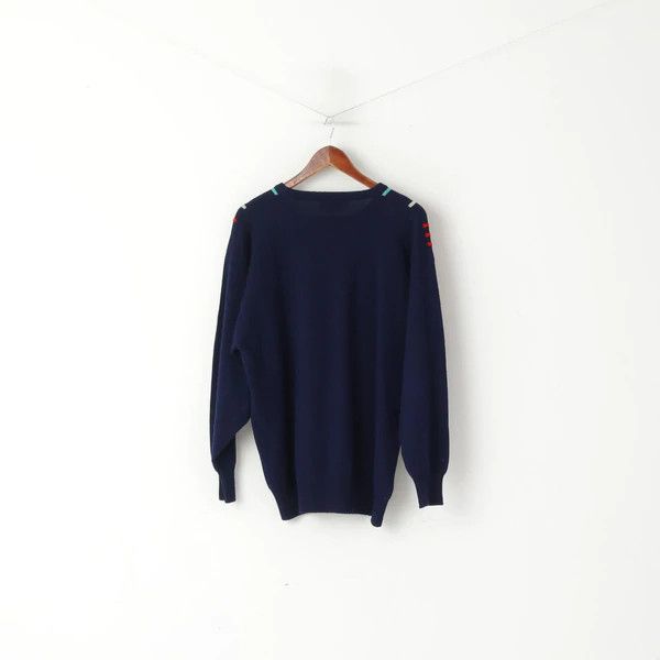 Vintage Pringle Sports Men S Jumper Navy Striped New Wool 1499 Size US S / EU 44-46 / 1 - 7 Thumbnail